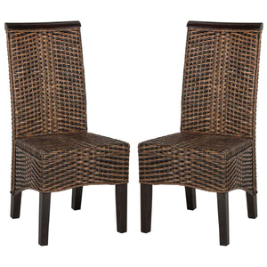 Safavieh Ilya 18''H Wicker Dining Chair(Set of 2), SEA8017
