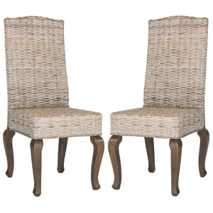 Safavieh Milos 18''H Wicker Dining Chair(Set of 2), SEA8018