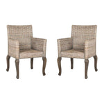 Safavieh Armando 18''H Wicker Dining Chair, SEA8019 - White Washed (Set of 2)