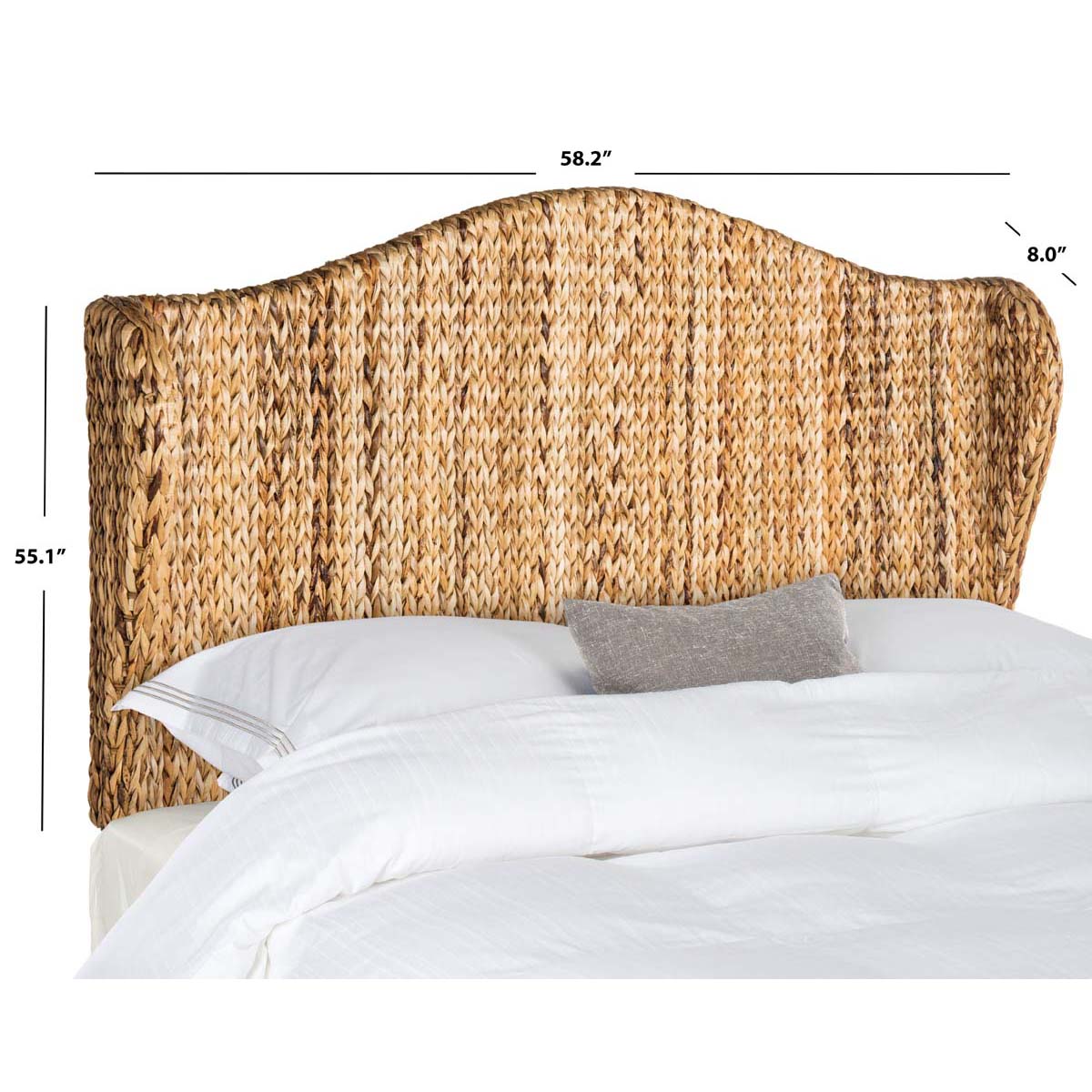 Safavieh Nadine Natural Winged Headboard , SEA8029 - Natural