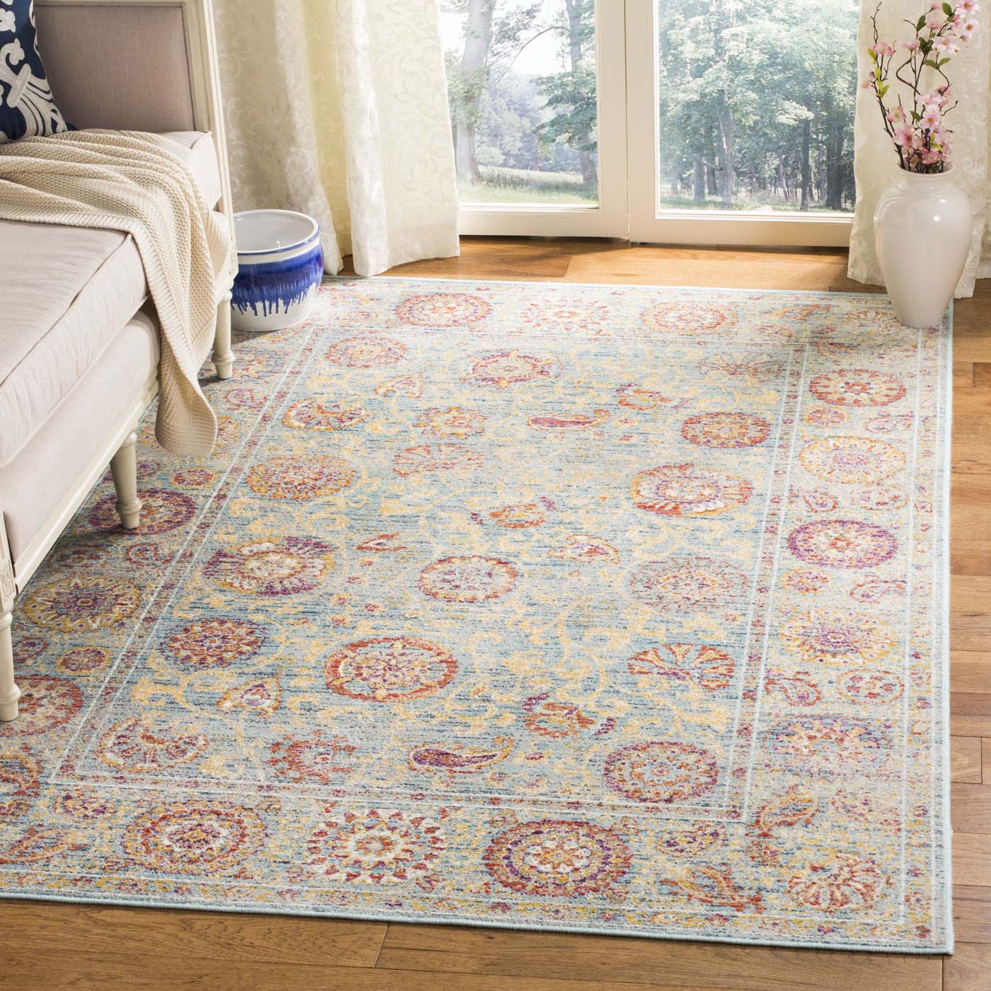 Safavieh Sevilla 812 Rug, SEV812 - Light Blue / Multi