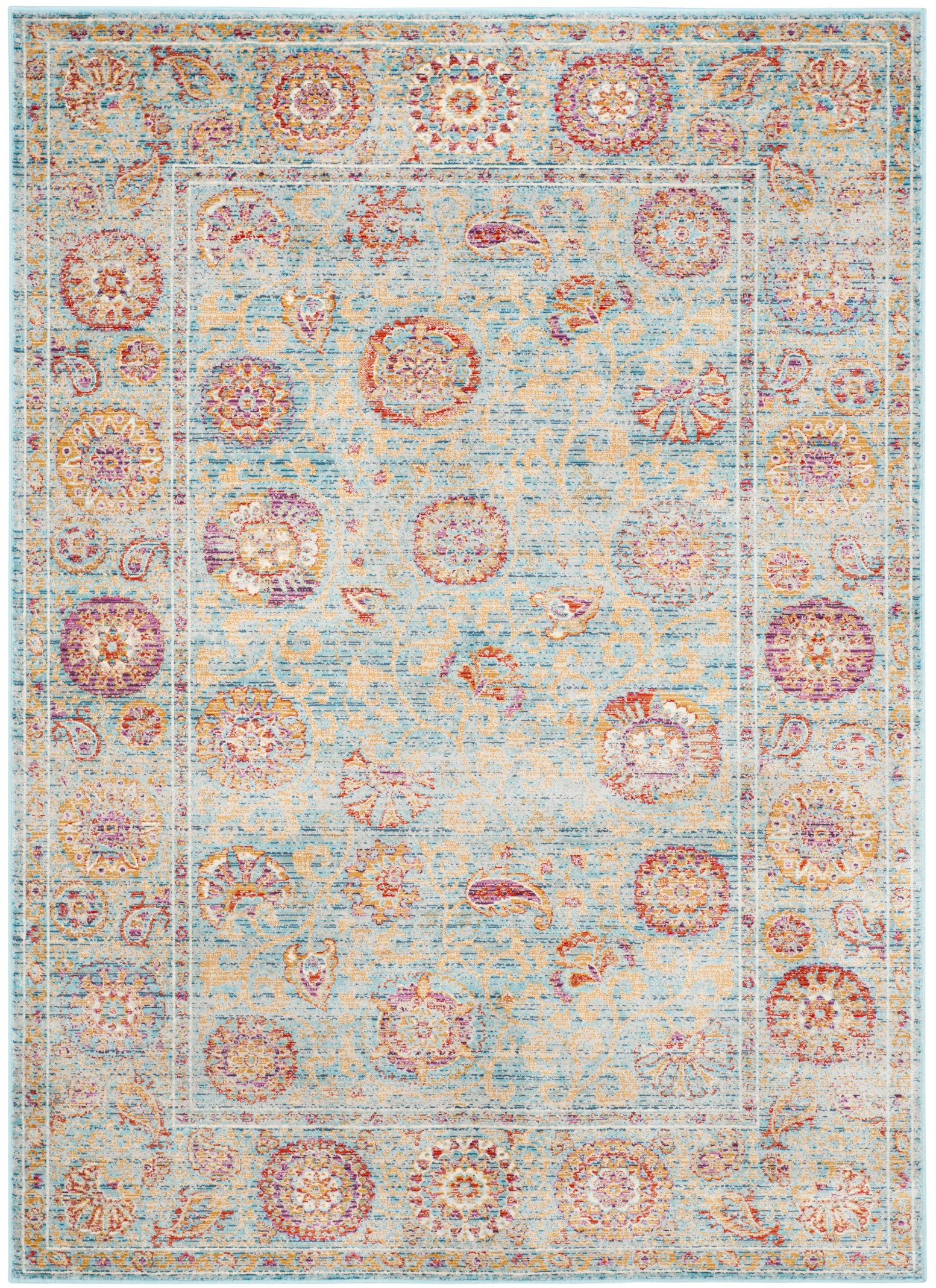 Safavieh Sevilla 812 Rug, SEV812 - Light Blue / Multi