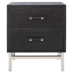 Safavieh Couture Ranger Faux Shagreen Nightstand - Black / Silver