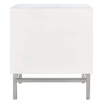 Safavieh Couture Ranger Faux Shagreen Nightstand - White / Silver