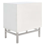 Safavieh Couture Ranger Faux Shagreen Nightstand - White / Silver