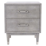 Safavieh Couture Jodie Faux Shagreen Nightstand - Grey / Silver