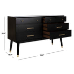 Safavieh Couture Madden Retro Dresser - Black / Brass