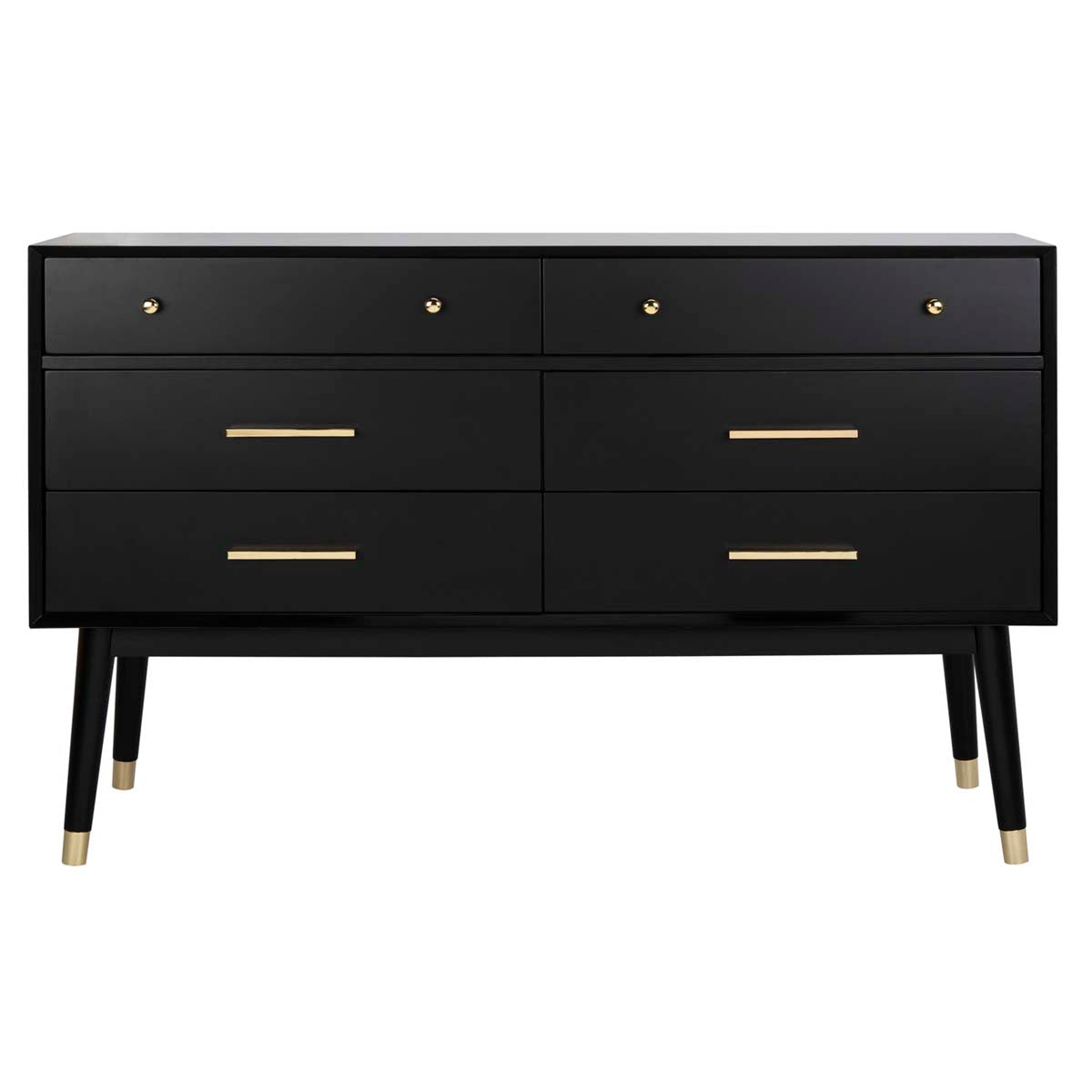 Safavieh Couture Madden Retro Dresser - Black / Brass