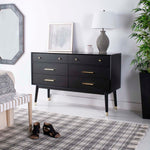 Safavieh Couture Madden Retro Dresser - Black / Brass