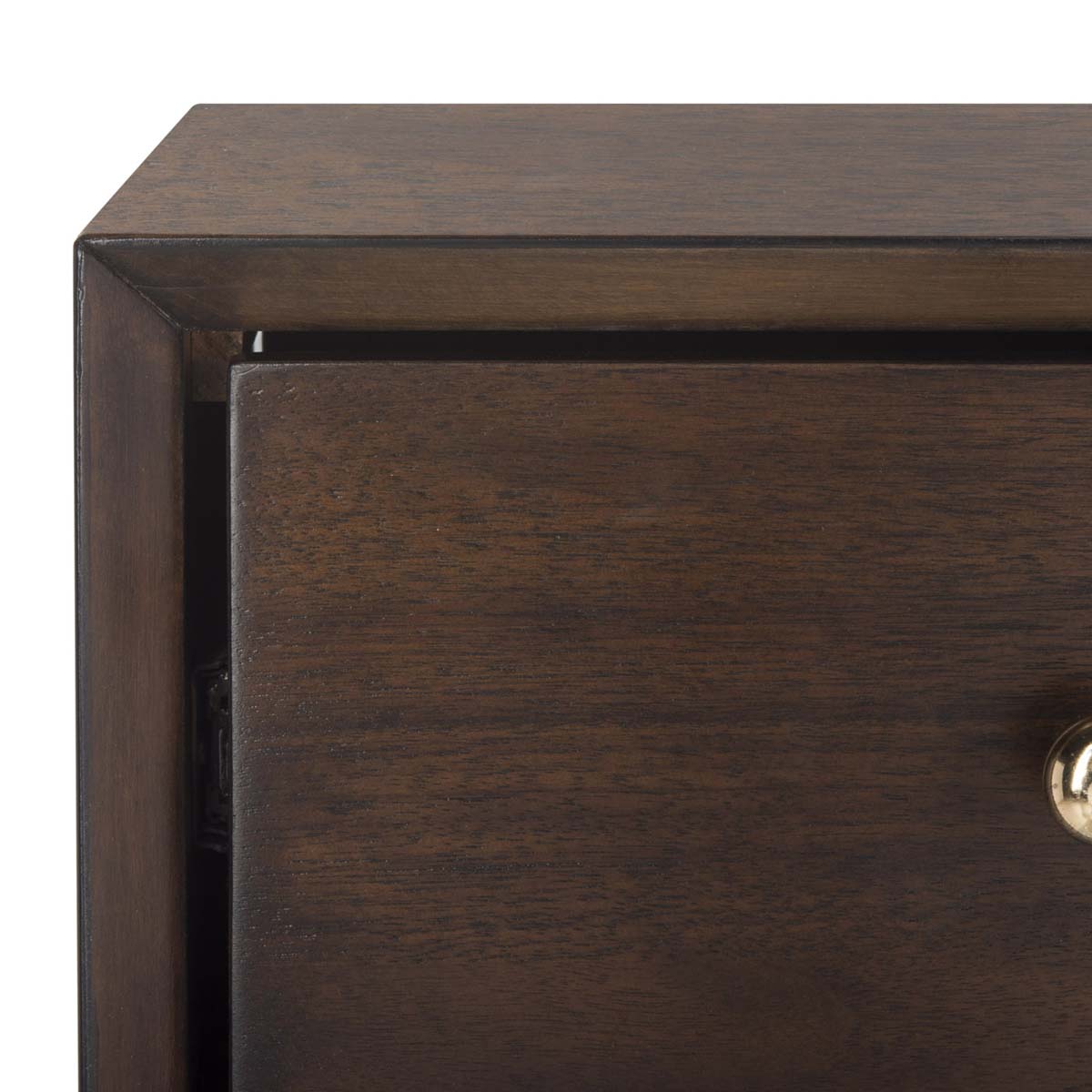 Safavieh Couture Madden Retro Dresser - Walnut / Brass