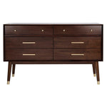 Safavieh Couture Madden Retro Dresser - Walnut / Brass