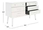 Safavieh Couture Madden Retro Dresser - White / Silver