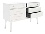 Safavieh Couture Madden Retro Dresser - White / Silver