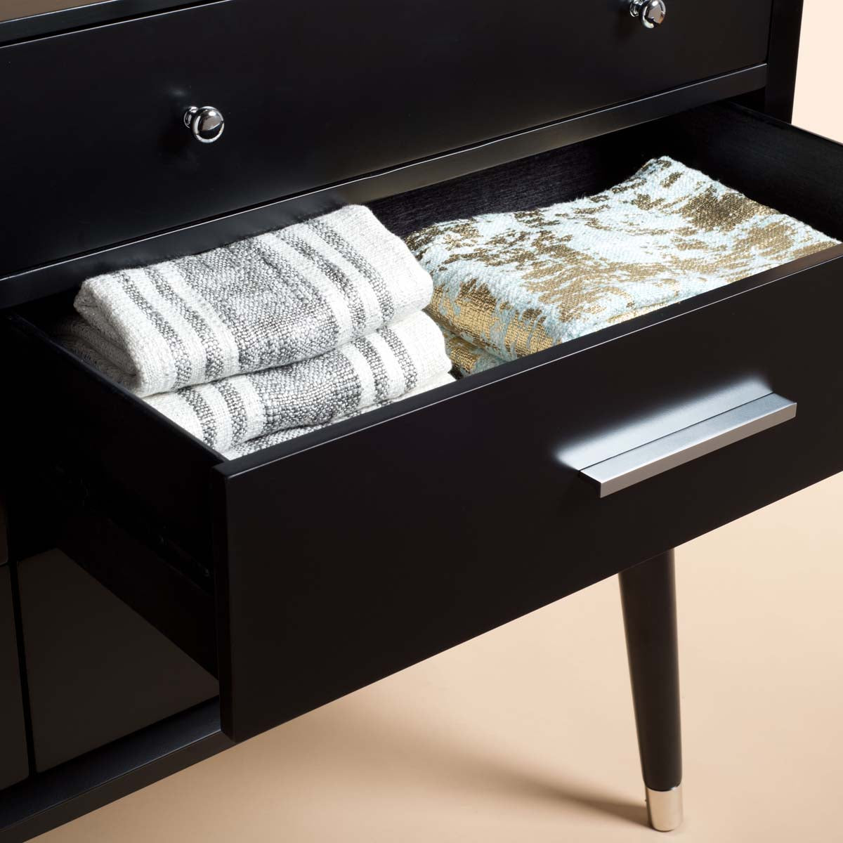 Safavieh Couture Madden Retro Dresser - Black / Silver
