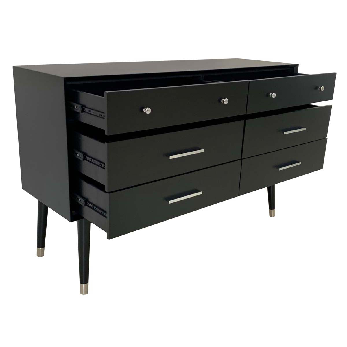 Safavieh Couture Madden Retro Dresser - Black / Silver
