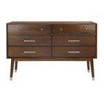 Safavieh Couture Madden Retro Dresser - Walnut / Silver