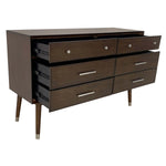 Safavieh Couture Madden Retro Dresser - Walnut / Silver