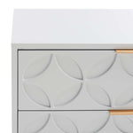 Safavieh Couture Emelia 6 Drawer Dresser - Grey / Gold