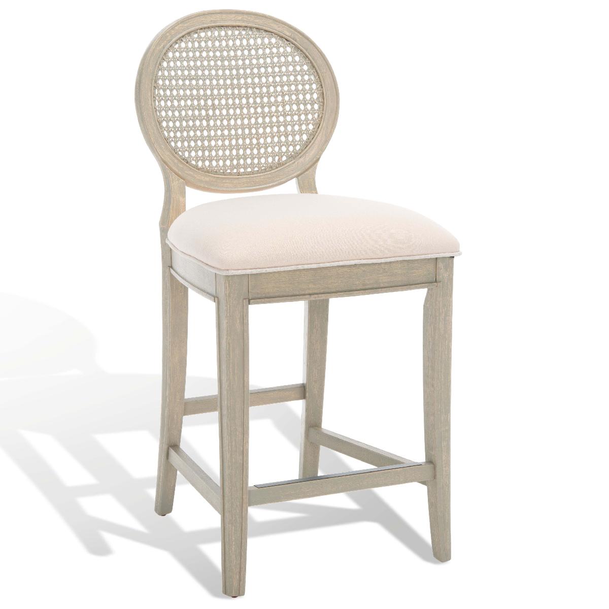 Safavieh Couture Karlee Rattan Back Counter Stool(Set of 2)