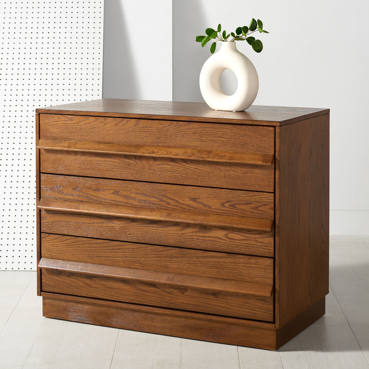 Safavieh Couture Deirdra 3 Drawer Wood Chest - Medium Oak
