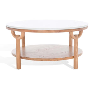 Safavieh Couture Puck Marble Top Coffee Table, SFV2305