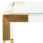 Safavieh Couture Louisa Acyrlic End Table - Brass