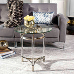 Safavieh Couture Letty Round Acrylic End Table - Silver
