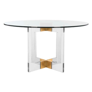 Safavieh Couture Xevera Round Acrylic Dining Table, SFV2526