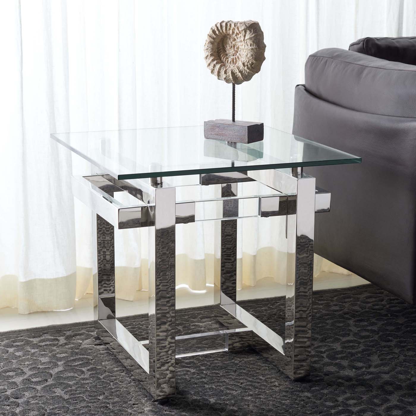 Safavieh Couture Montrelle Acrylic Accent Table - Silver