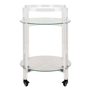 Safavieh Couture Jules 2 Tier Acrylic Bar Cart, SFV3104