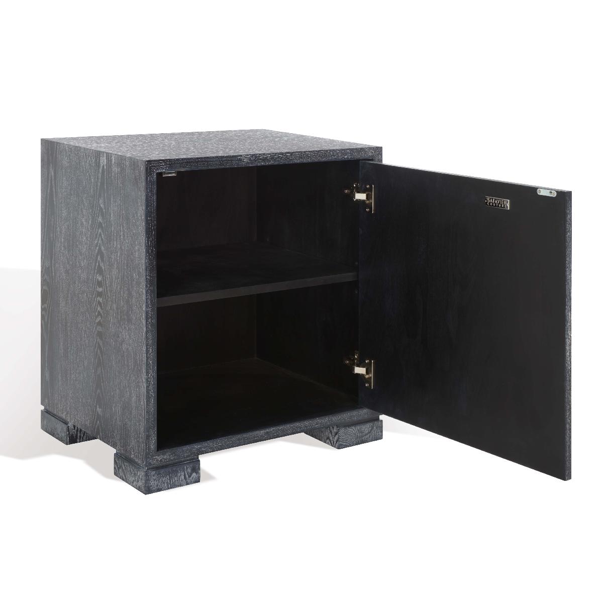 Safavieh Couture Laila Lacquer Chest - Black Cerused Oak