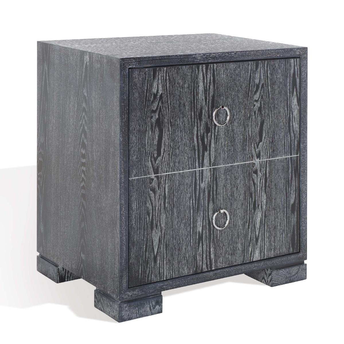 Safavieh Couture Laila Lacquer Chest - Black Cerused Oak