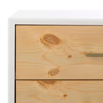 Safavieh Couture Vanda 3 Drawer Beetlewood Side Table - Drawer Beetlewood Side Table
