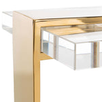 Safavieh Couture Mars Acrylic Drink Table - Clear / Brass