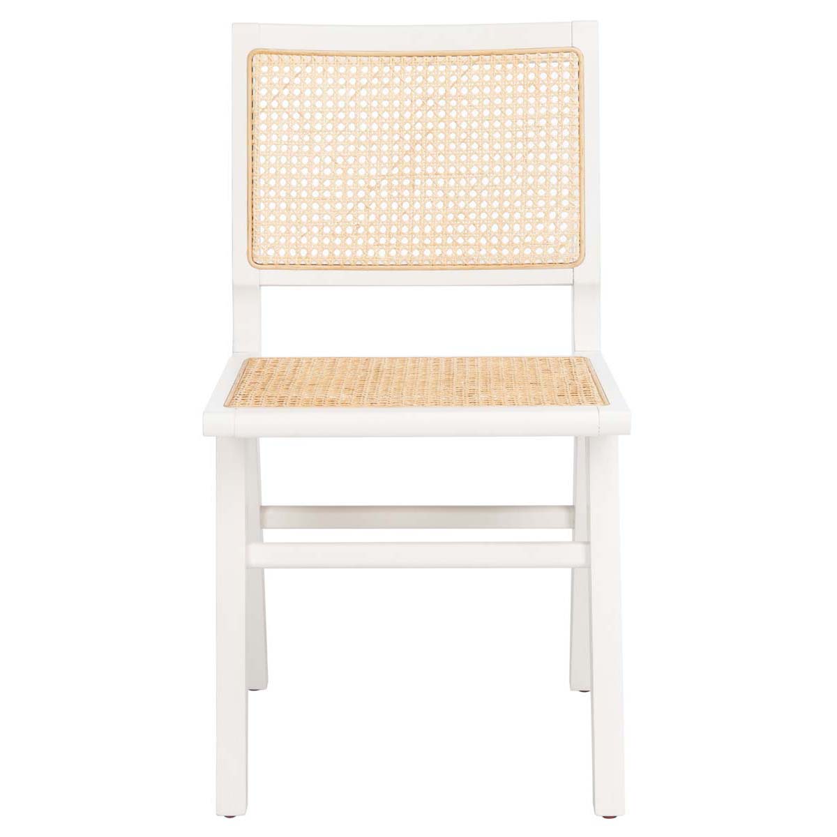 Safavieh Couture Hattie French Cane Dining Chair (Set of 2) - White / Natural