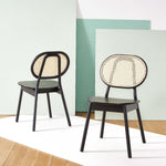 Safavieh Couture Kristianna Rattan Back Dining Chair(Set of 2) , SFV4127