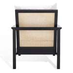 Safavieh Couture Maddison Cane Back Accent Chair - Black / Natural