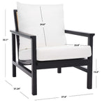 Safavieh Couture Maddison Cane Back Accent Chair - Black / Natural