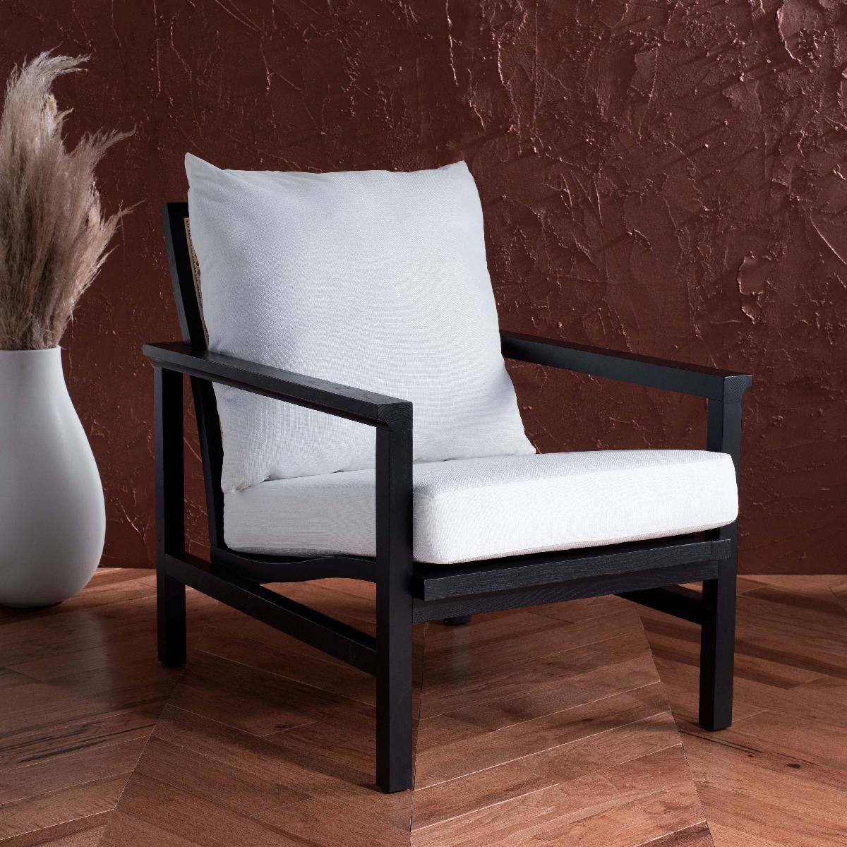 Safavieh Couture Maddison Cane Back Accent Chair - Black / Natural