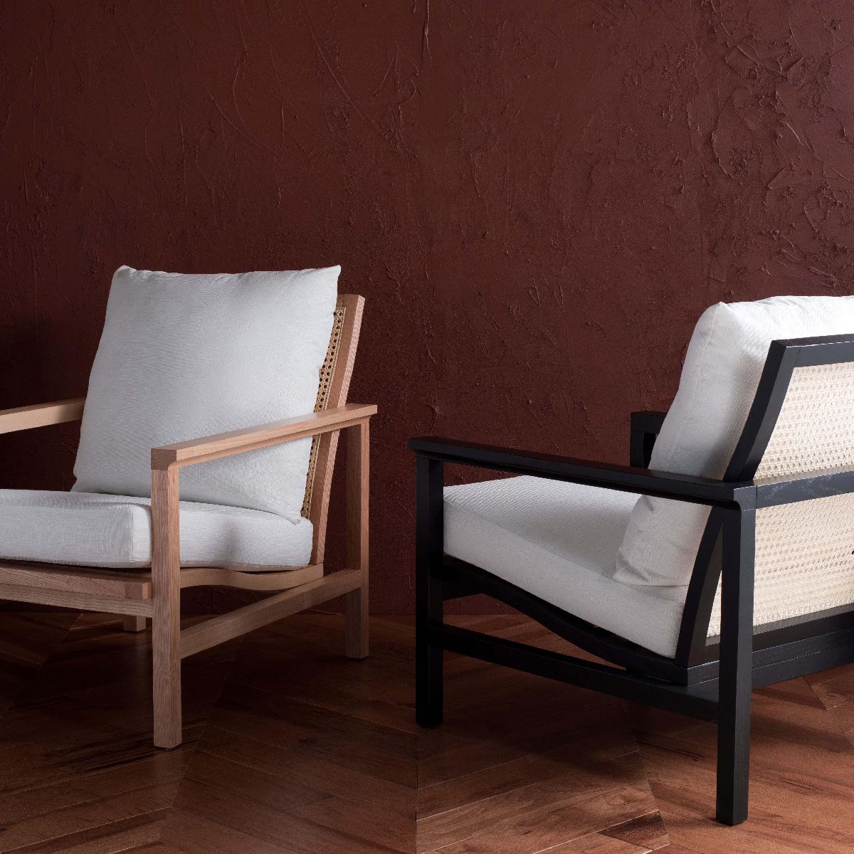 Safavieh Couture Maddison Cane Back Accent Chair - Black / Natural