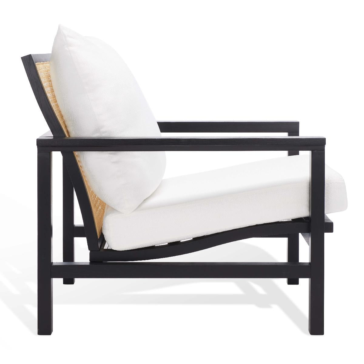 Safavieh Couture Maddison Cane Back Accent Chair - Black / Natural