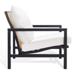 Safavieh Couture Maddison Cane Back Accent Chair - Black / Natural