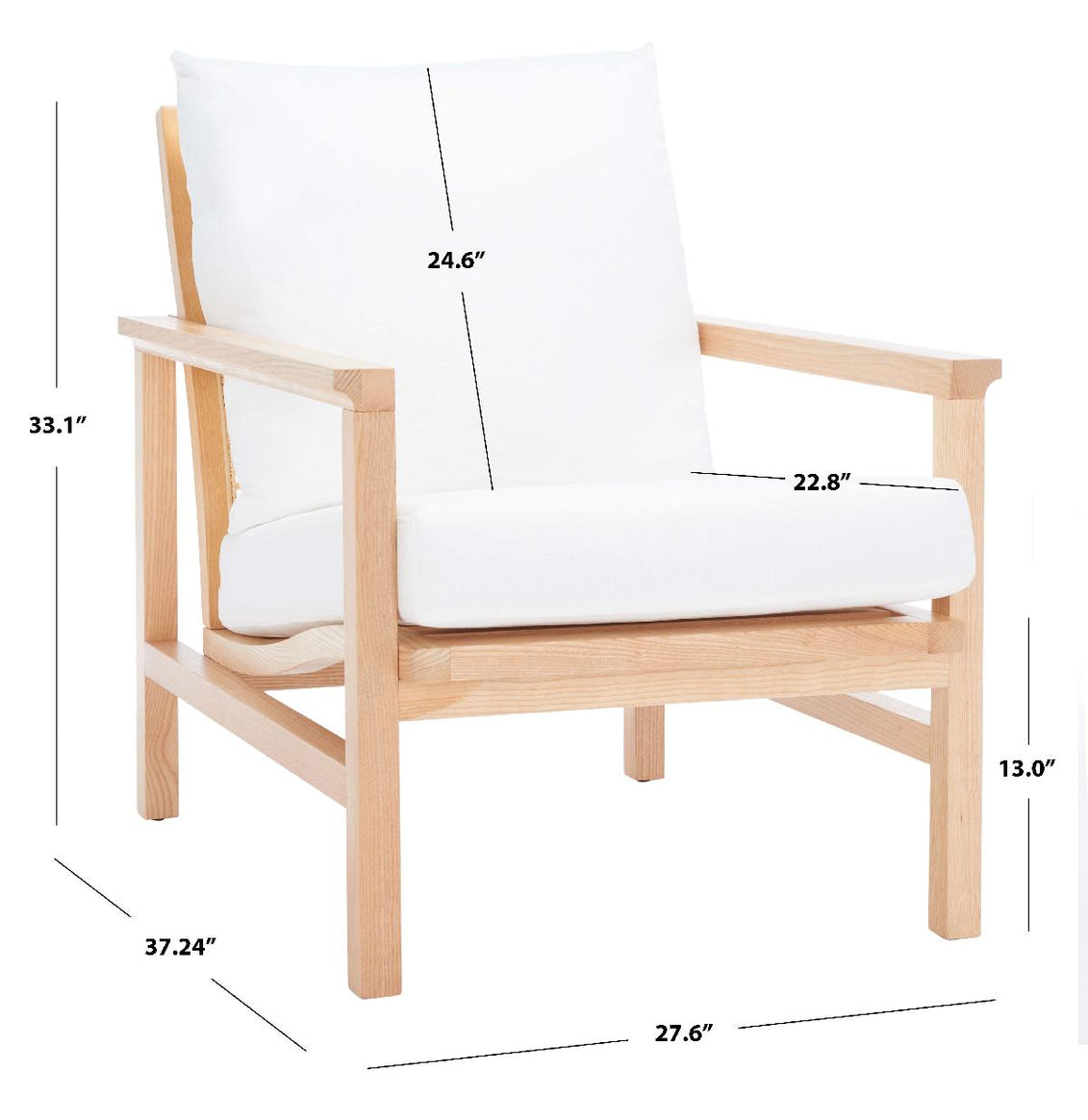 Safavieh Couture Maddison Cane Back Accent Chair - Natural