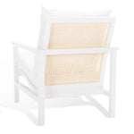 Safavieh Couture Maddison Cane Back Accent Chair - White / Natural