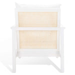 Safavieh Couture Maddison Cane Back Accent Chair - White / Natural