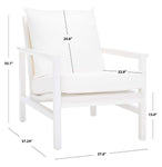 Safavieh Couture Maddison Cane Back Accent Chair - White / Natural