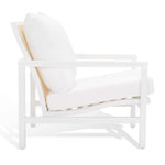 Safavieh Couture Maddison Cane Back Accent Chair - White / Natural