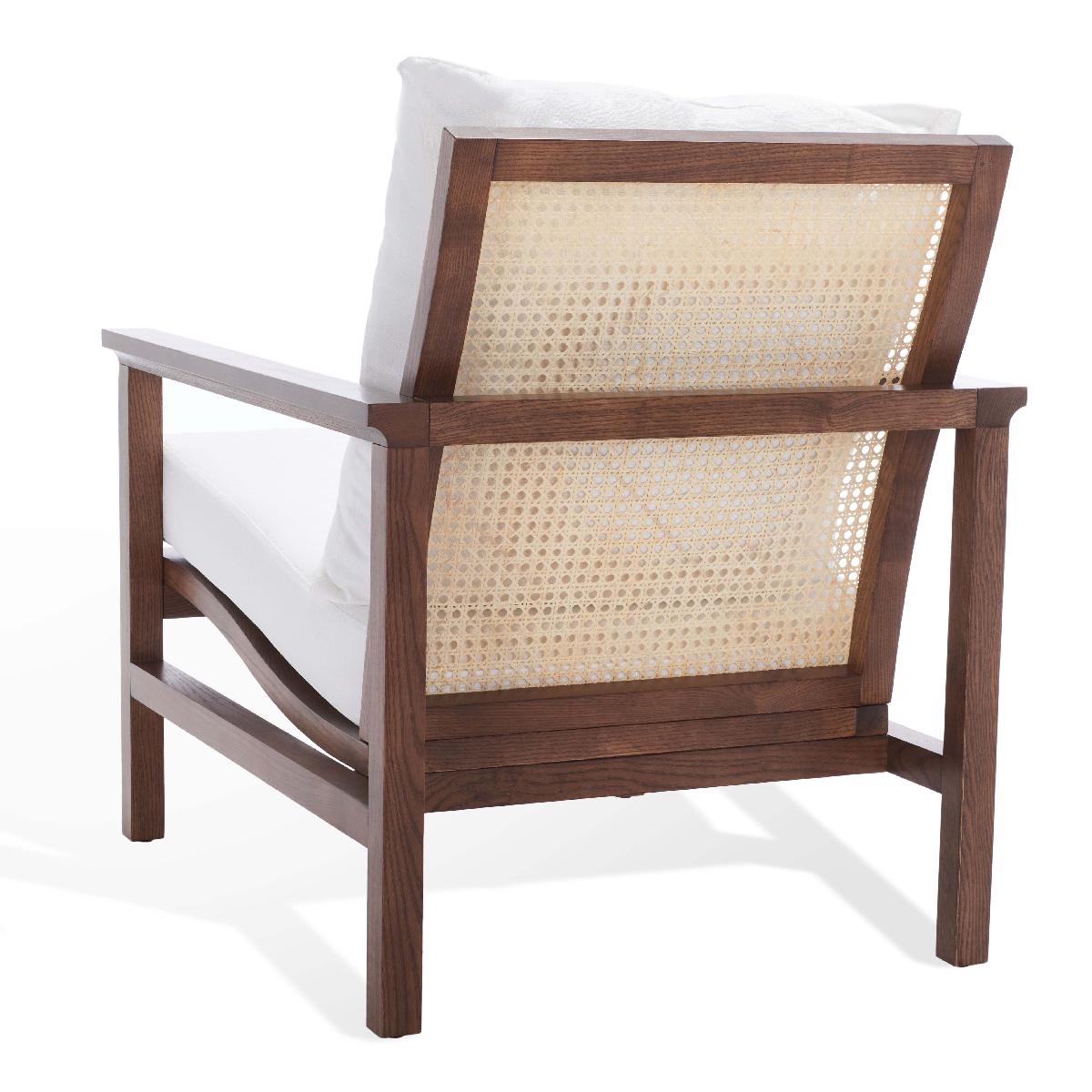Safavieh Couture Maddison Cane Back Accent Chair - Walnut / Natural
