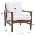Safavieh Couture Maddison Cane Back Accent Chair - Walnut / Natural