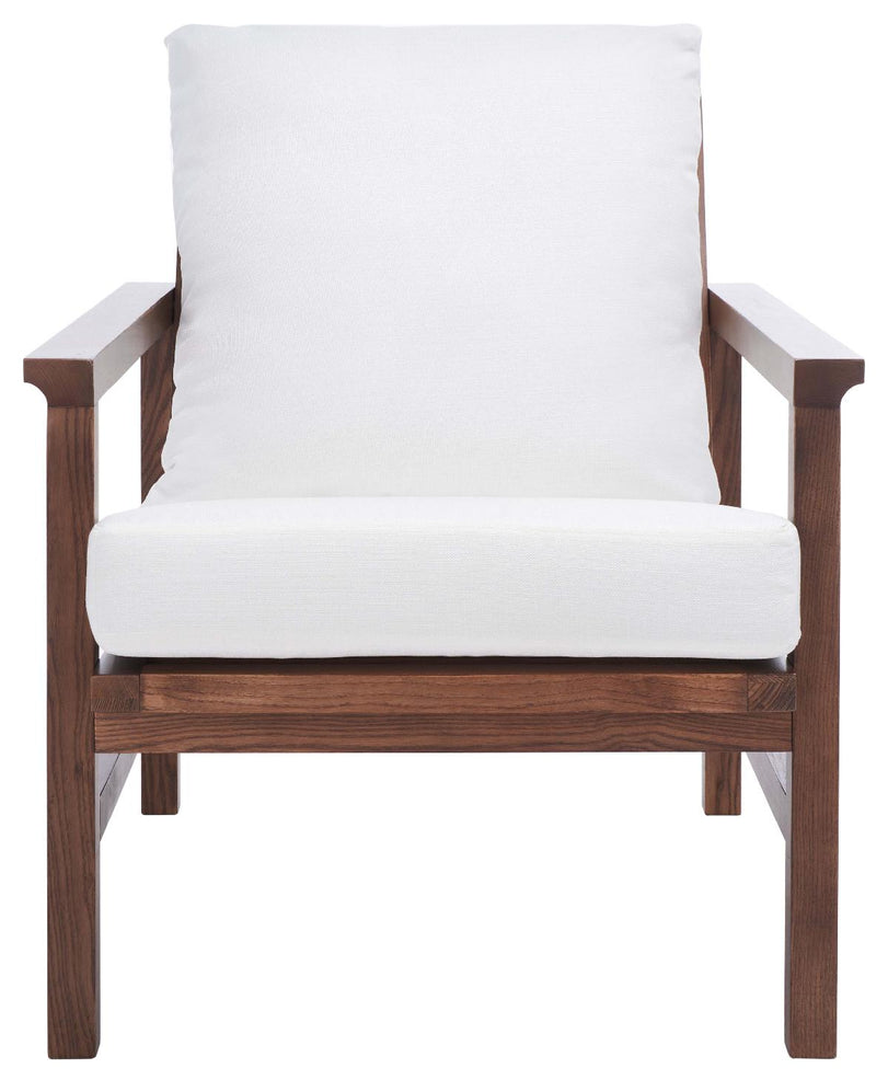 Safavieh Couture Maddison Cane Back Accent Chair - Walnut / Natural